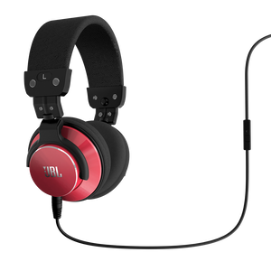 JBL Bassline - Red - DJ Style Over-Ear Headphones - Hero